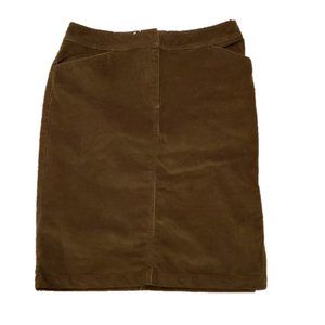 J. CREW Olive Green Corduroy Pencil Skirt 2